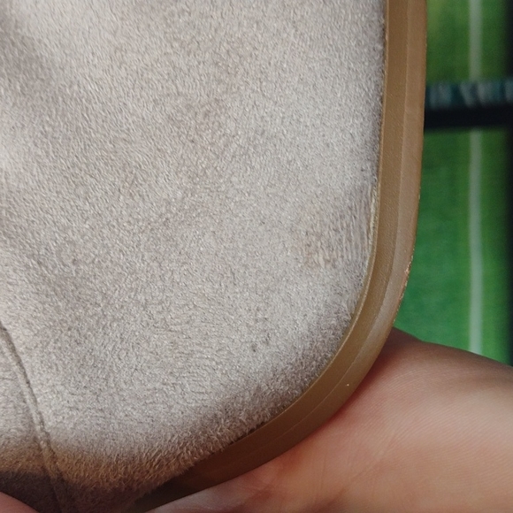 ASOS cream soft velour block heel over the knee boots size 5 - Picture 4 of 9